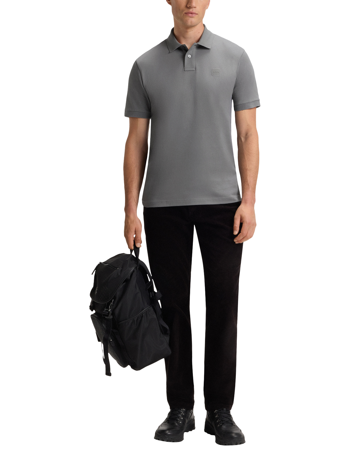 Product image 3 of 5, which shows HUGO BOSS BOSS Polo Shirt, Open Grey, L