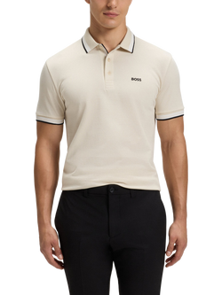 HUGO BOSS BOSS Cotton Polo Shirt, Open White, Open White