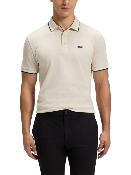 HUGO BOSS BOSS Cotton Polo Shirt, Open White, Open White