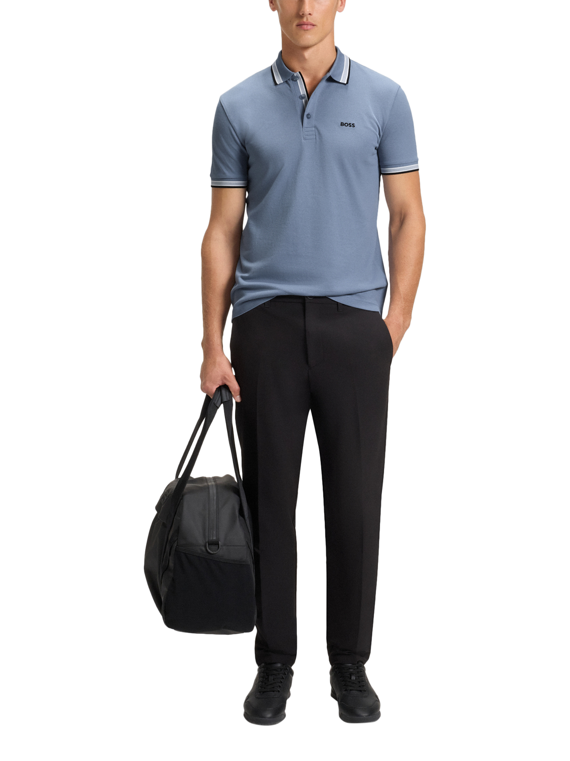 Product image 3 of 5, which shows HUGO BOSS Polo Shirt, Mid Blue, L