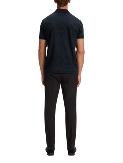 BOSS Cotton Blend Regular Fit Short Sleeve Polo Shirt, Black - view 2, Black