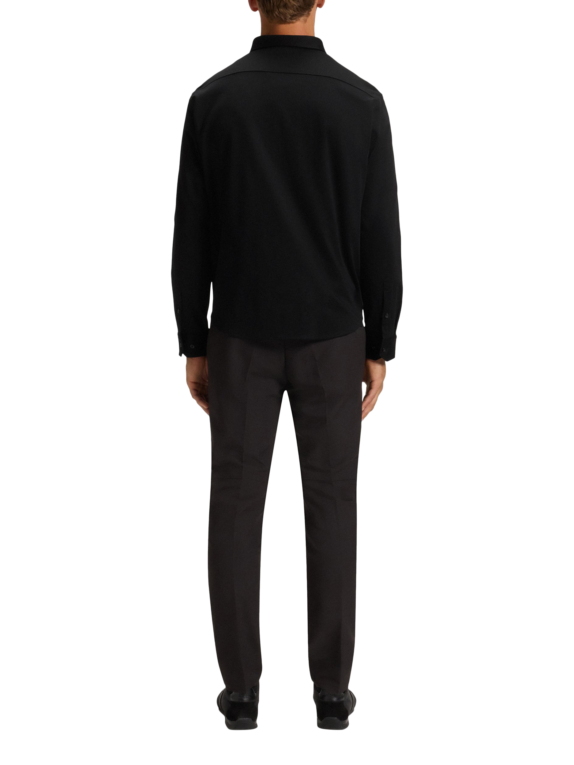 Product image 2 of 6, which shows HUGO BOSS BOSS Dynamic Cotton Jersey Shirt, Black, L