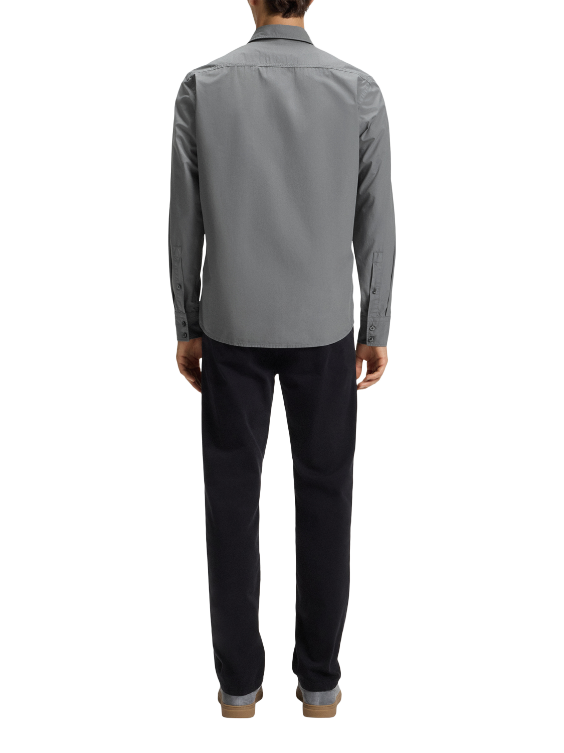 Product image 2 of 6, which shows HUGO BOSS Logo Cotton Shirt, Open Grey, L