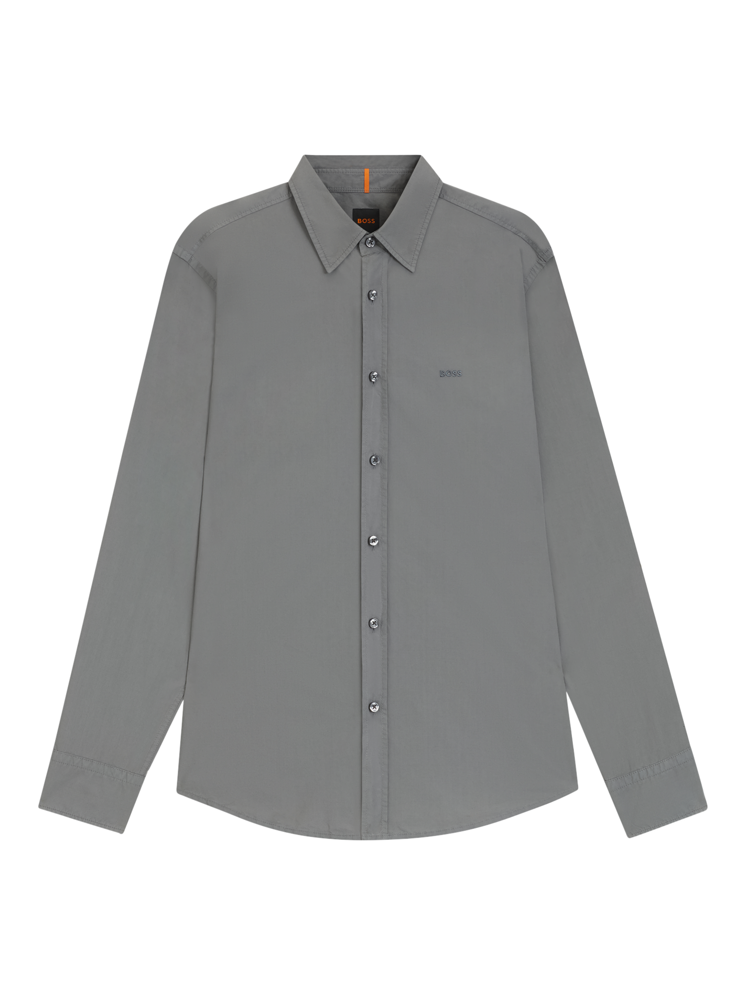 Product image 4 of 6, which shows HUGO BOSS Logo Cotton Shirt, Open Grey, L