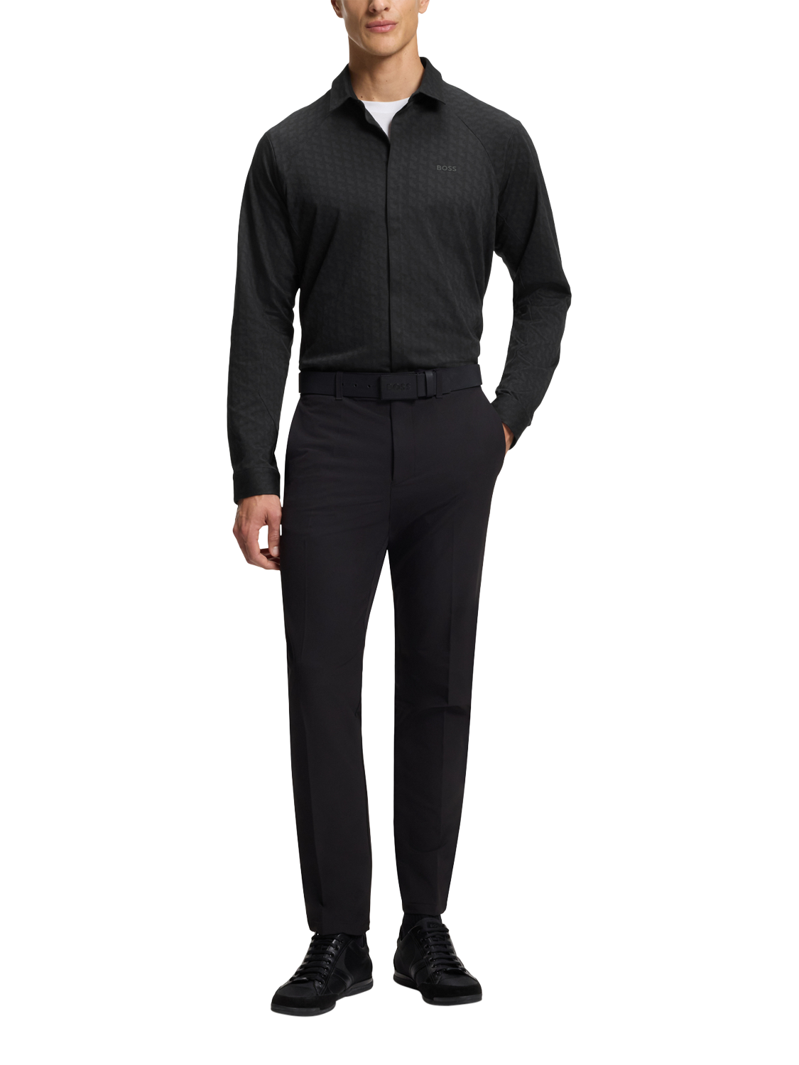 Product image 3 of 6, which shows BOSS Cotton Regular Fit Shirt, Dark Blue, M