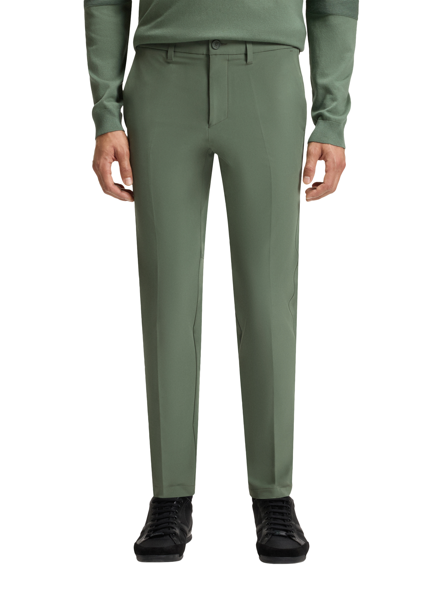 HUGO BOSS BOSS Commuter Slim Fit Trousers, Open Green