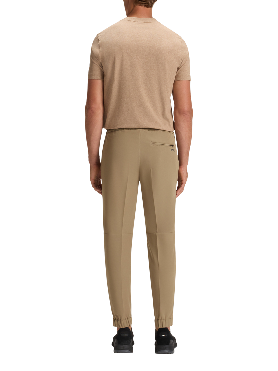 Product image 2 of 6, which shows BOSS Drawstring Waist Tapered Chinos , Beige, 32R