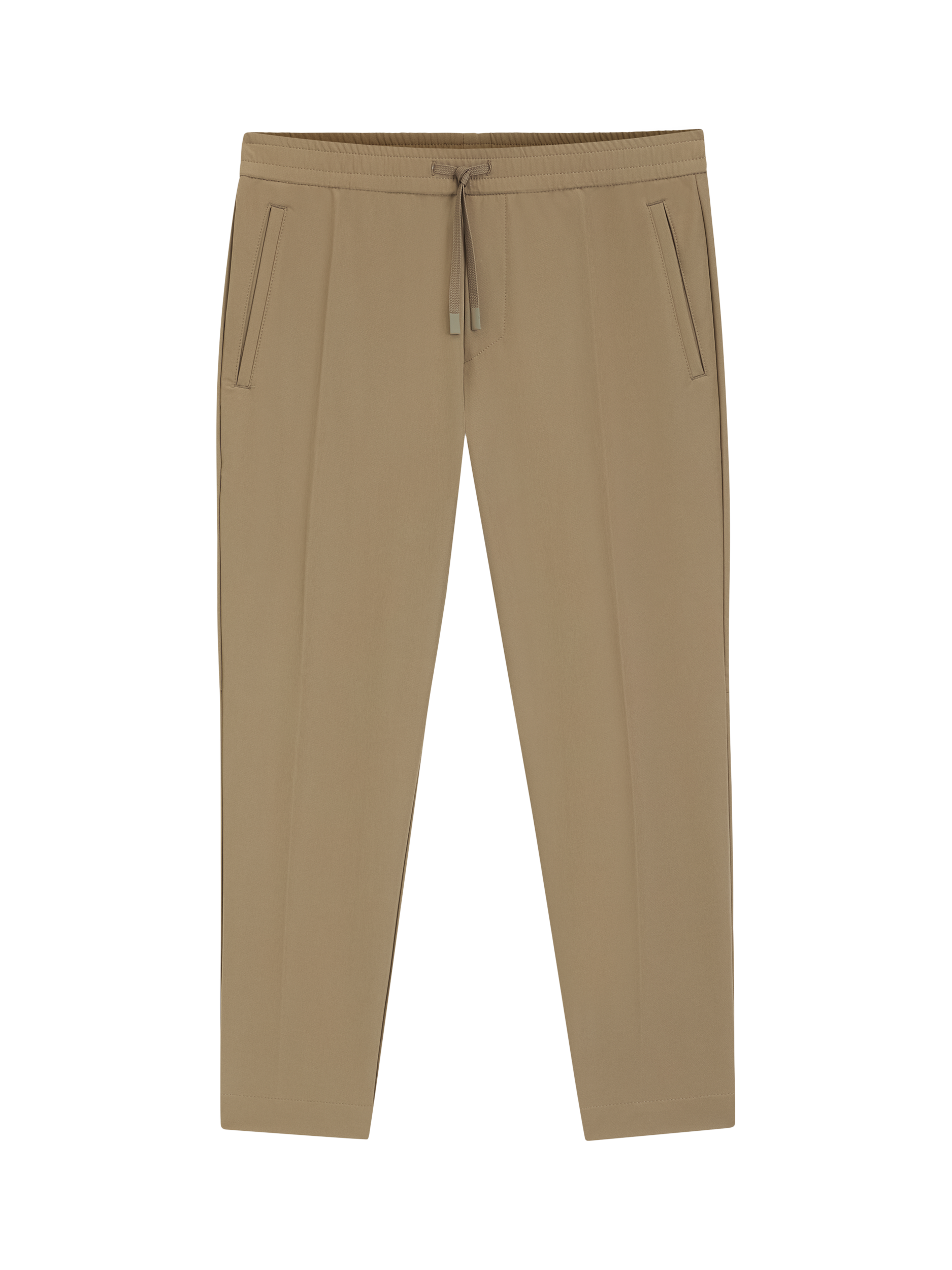Product image 4 of 6, which shows BOSS Drawstring Waist Tapered Chinos , Beige, 32R