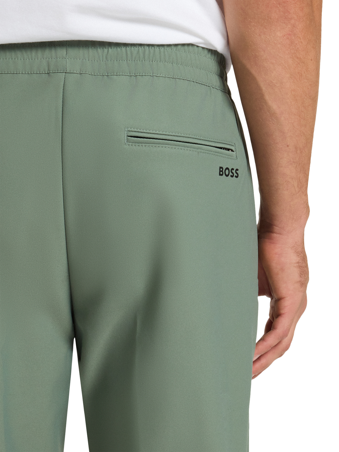 Product image 5 of 6, which shows HUGO BOSS Straight Leg Joggers, Open Green, 30R