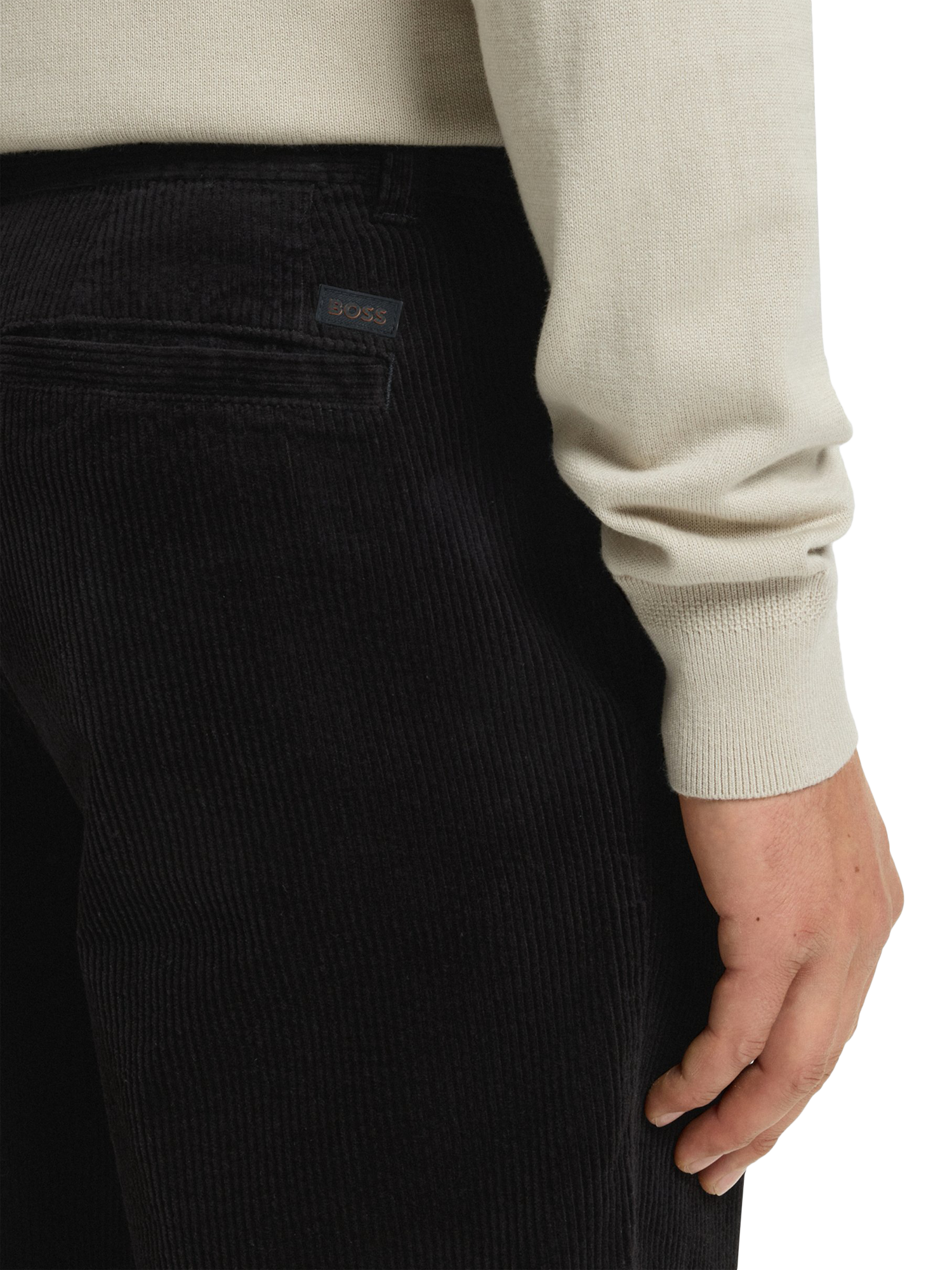 Product image 5 of 5, which shows HUGO BOSS BOSS Soft Motion Cotton Blend Chinos, Black, 32R