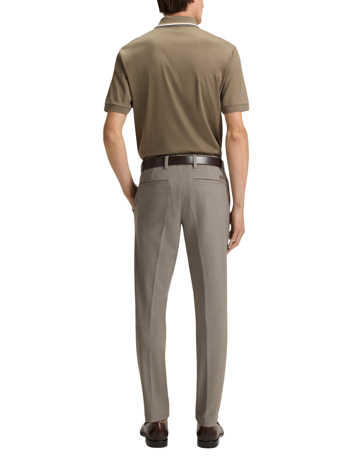 Product image 2 of 6, which shows HUGO BOSS BOSS Slim Fit Tailored Trousers, Open Brown, 34R
