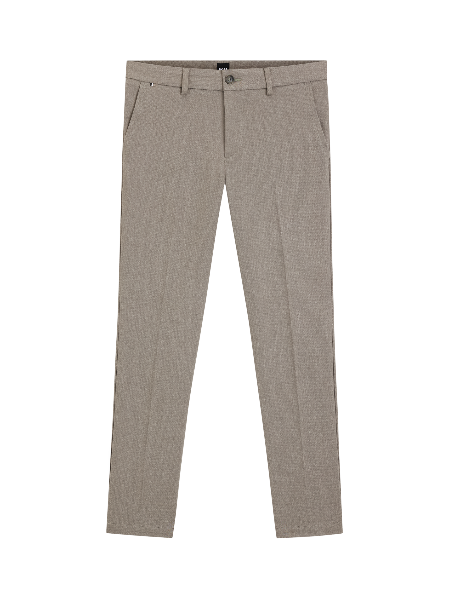 Product image 4 of 6, which shows HUGO BOSS BOSS Slim Fit Tailored Trousers, Open Brown, 34R