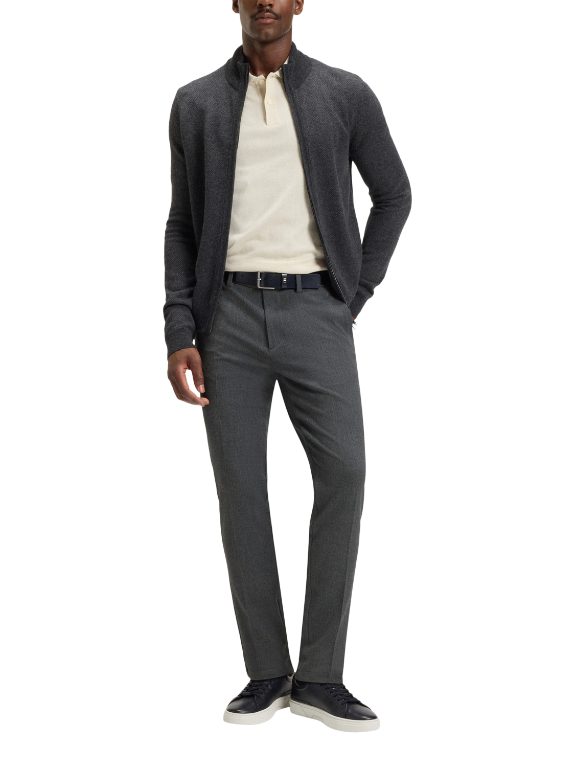Product image 3 of 6, which shows BOSS Slim Fit Chinos, Dark Blue, 34R