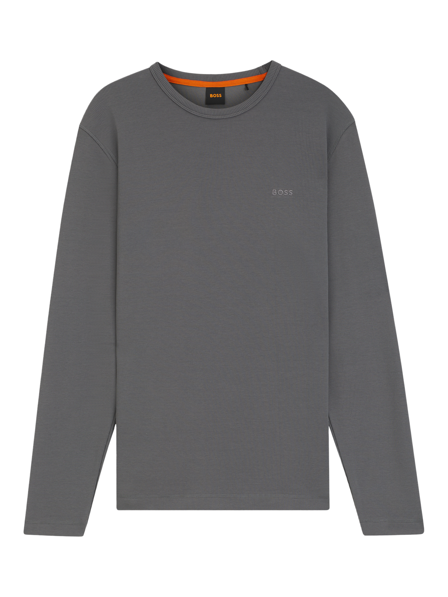 Product image 4 of 5, which shows BOSS Tempesto Long Sleeve Crew Neck Top, Open Grey, S