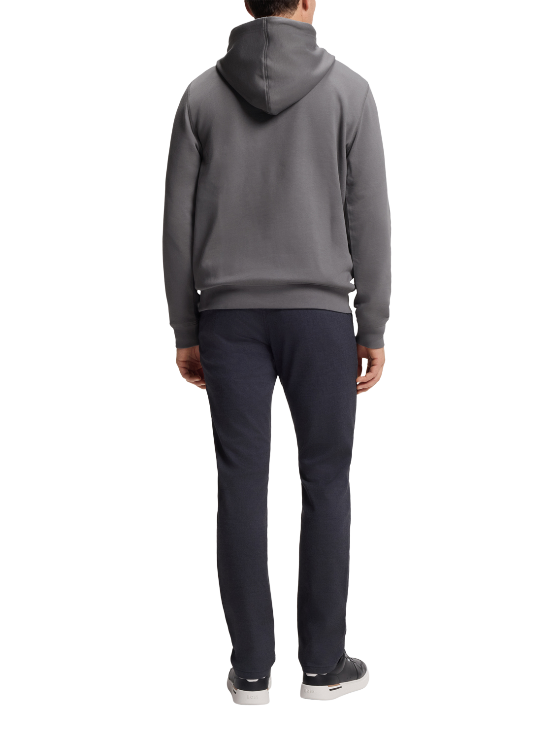 Product image 2 of 5, which shows BOSS Cotton Hoodie, Open Grey, M