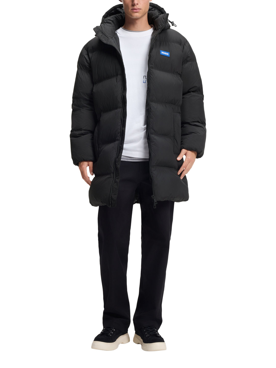 Product image 3 of 6, which shows HUGO Puffer Jacket, Black, S