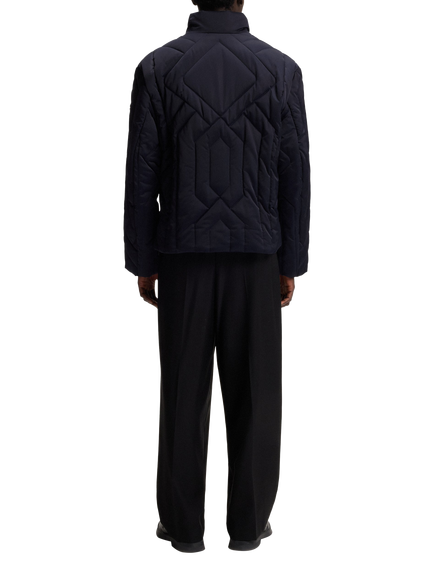 HUGO BOSS HUGO Quilted Satin Watter-Repellent Jacket, Navy - view 2, Navy