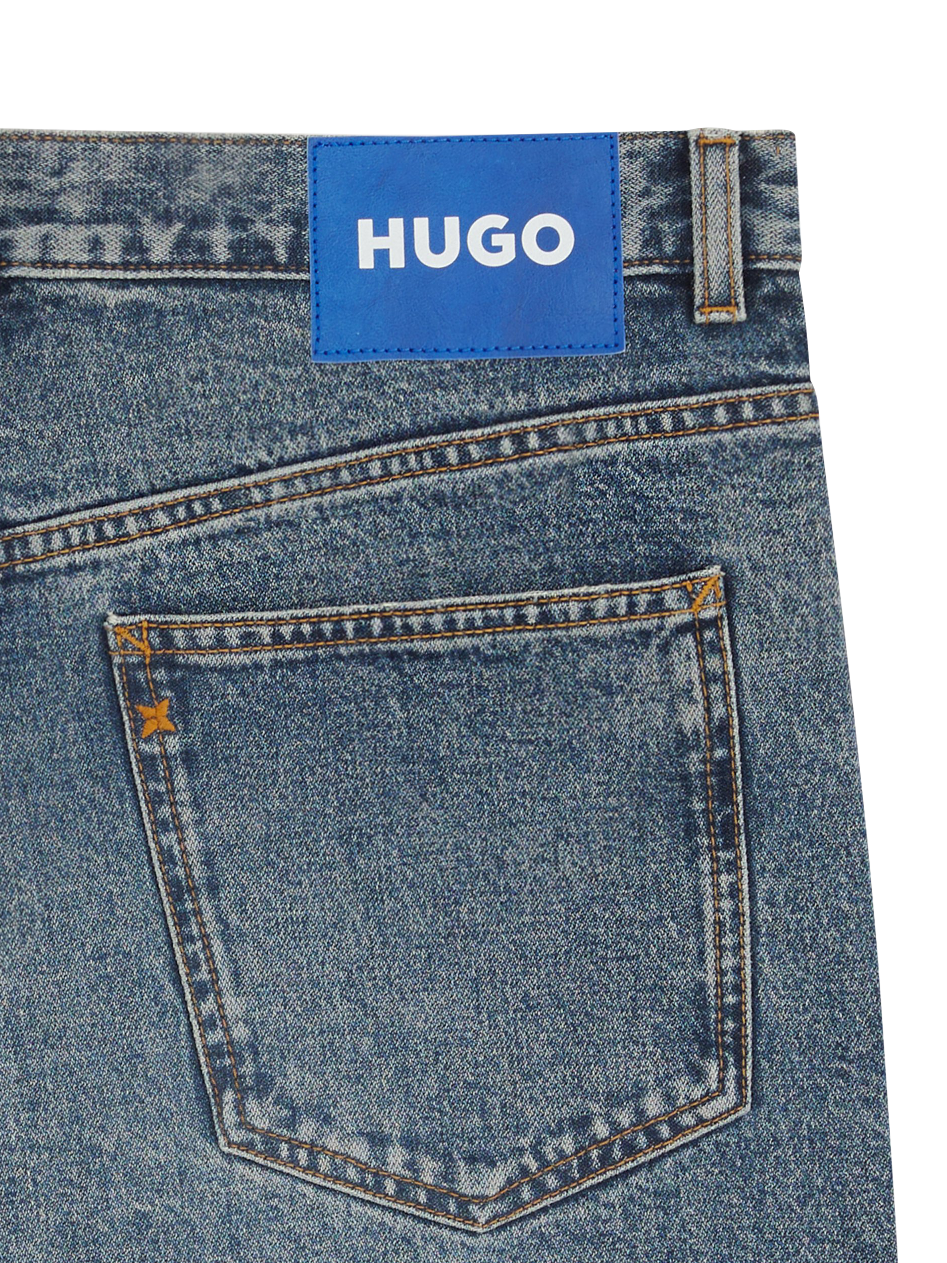 Product image 6 of 6, which shows HUGO BOSS HUGO Baggy Fit Jeans, Medium Blue, 36L