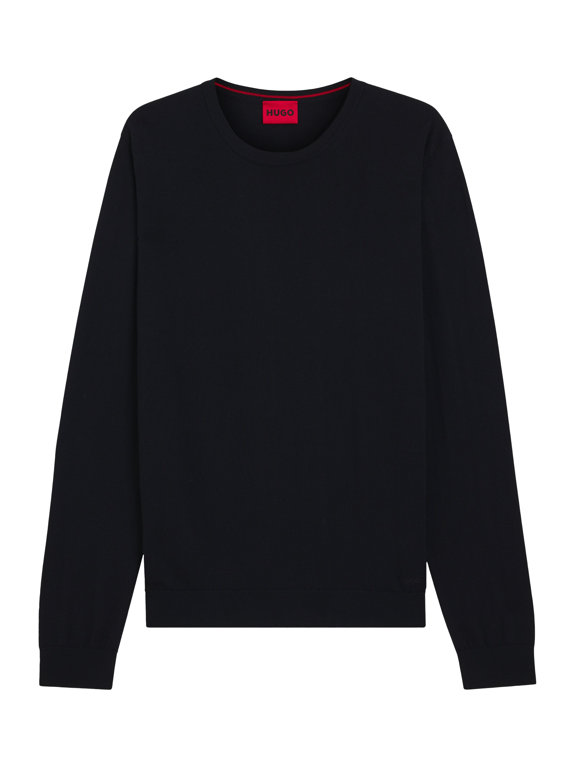 Product image 4 of 5, which shows HUGO BOSS Wool Round Neck Jumper, Navy, S