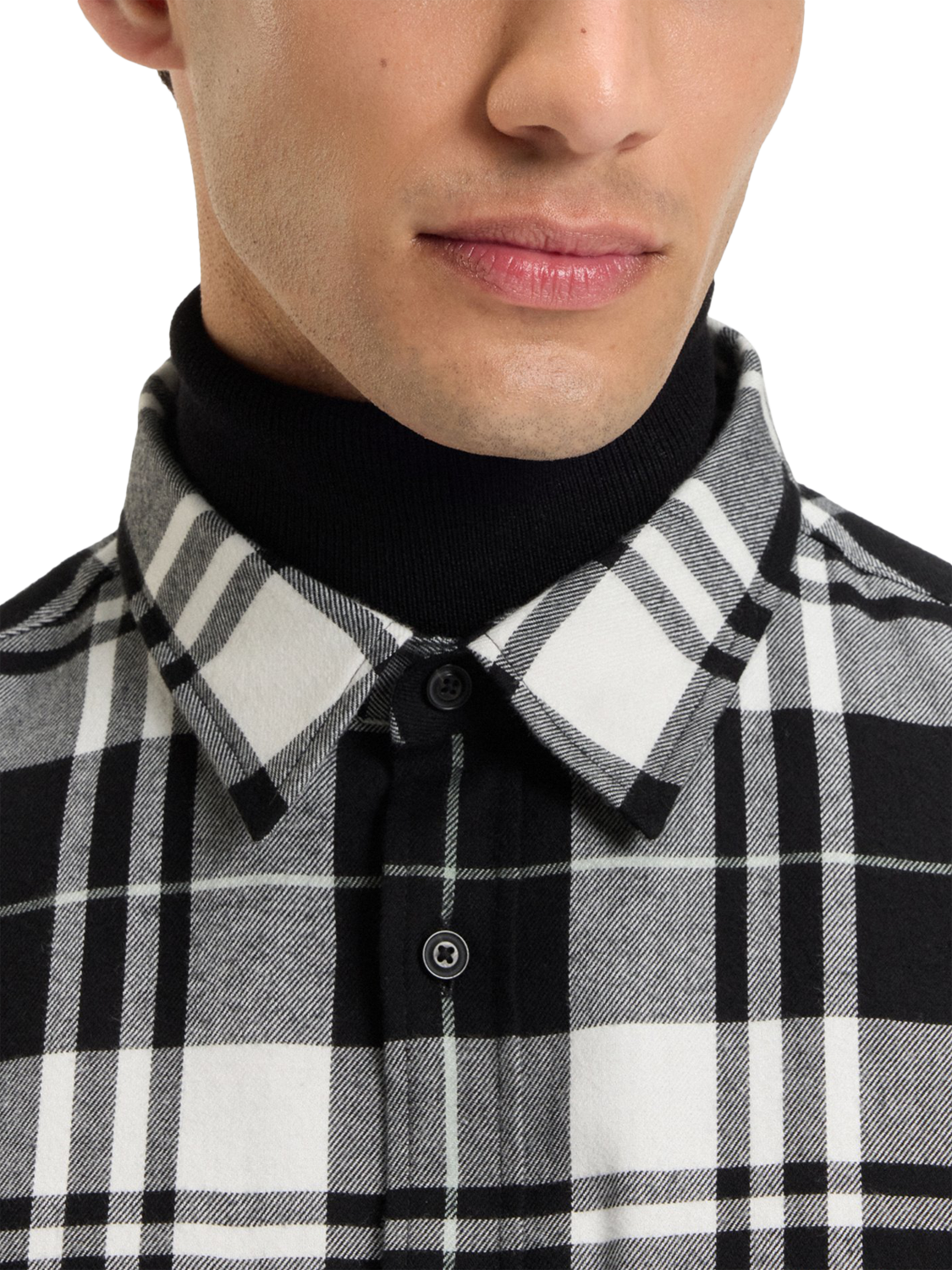 Product image 6 of 6, which shows HUGO BOSS HUGO Check Cotton Overshirt, Black, M