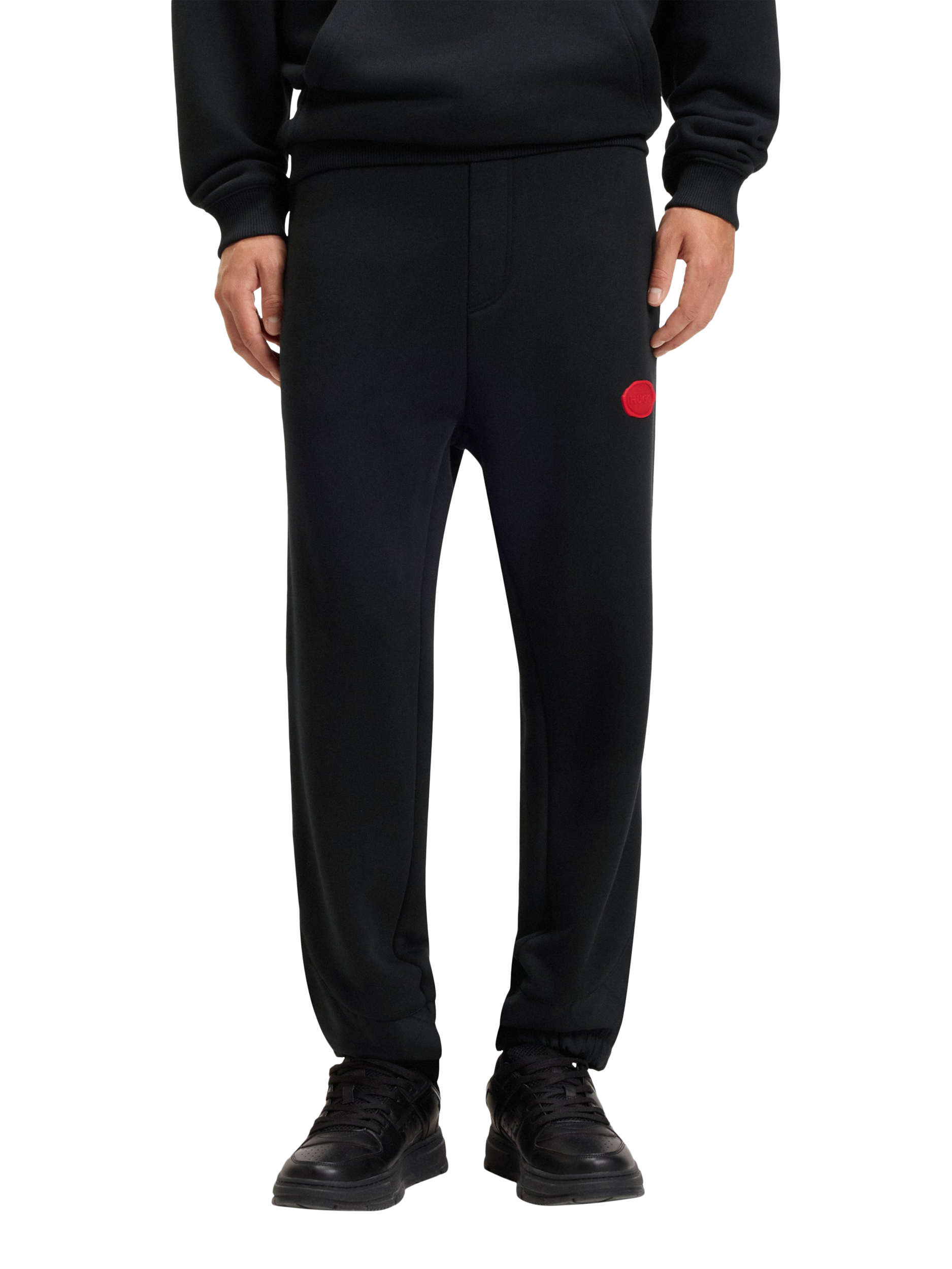 Product image 1 of 5, which shows HUGO BOSS HUGO Dilvanos Cotton Blend Joggers, Black, M