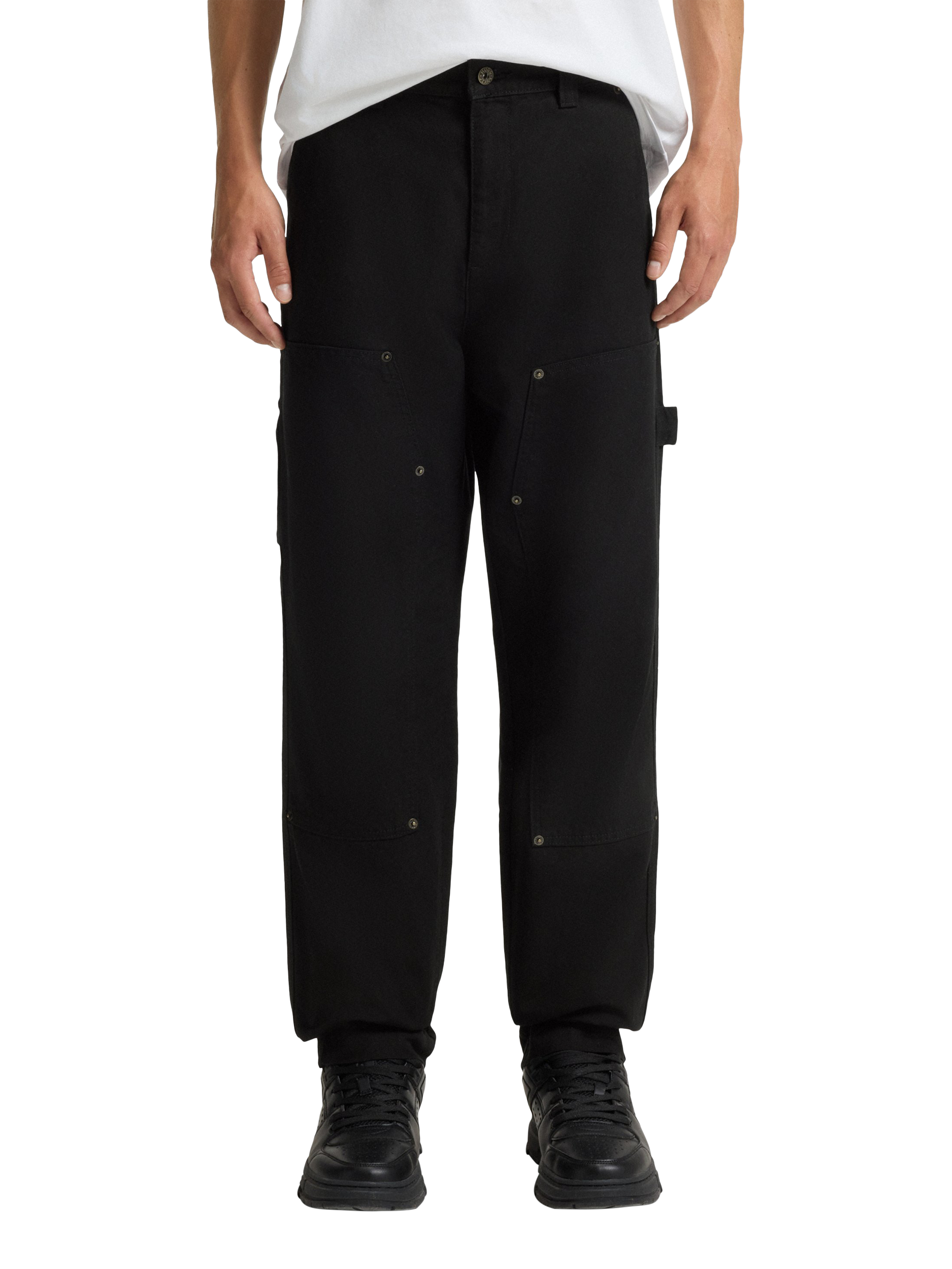 HUGO BOSS HUGO Gioro Cotton Cargo Trousers, Black
