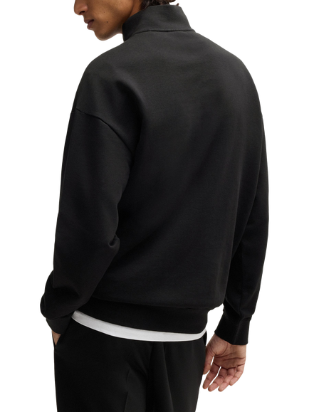 HUGO BOSS HUGO Durty Half Zip Cotton Sweatshirt, Black - view 2, Black