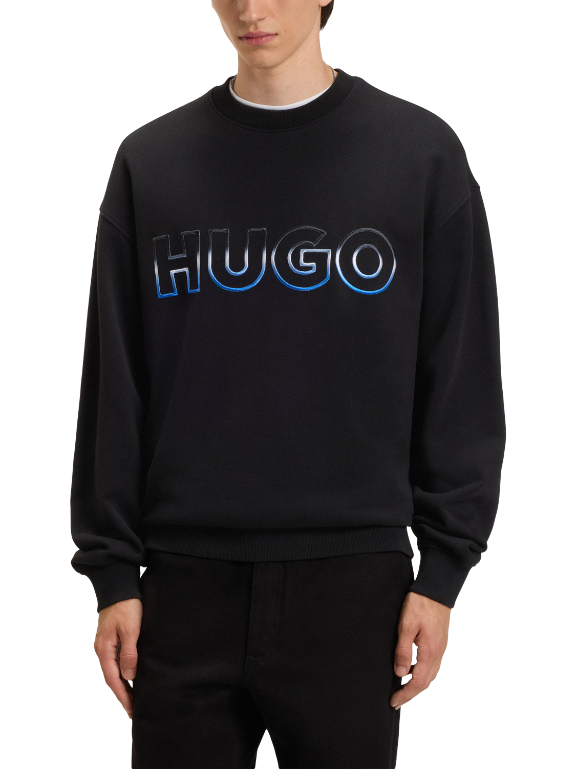 Product image 1 of 5, which shows HUGO BOSS Logo Sweatshirt, Black, XS