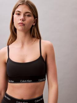 Calvin Klein Convertible Quick-Dry Low Impact Sports Bra, Black, Black
