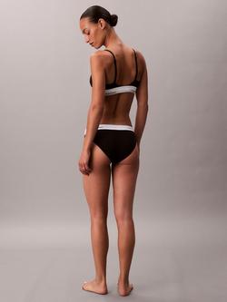 Calvin Klein Icon Cotton Modal Lightly Lined Triangle Bralette - view 2, Black