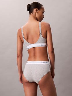 Calvin Klein Icon Cotton Modal Lift Bralette - view 2, Grey Heather