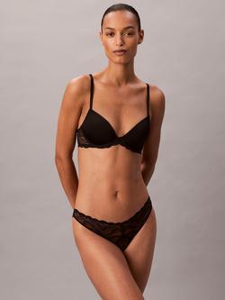 Calvin Klein Sensual Stretch Lace Lift Demi Bra, Black, Black