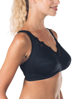 Royce Robyn Non-Wired Full Cup Bra, White - view 2, Black