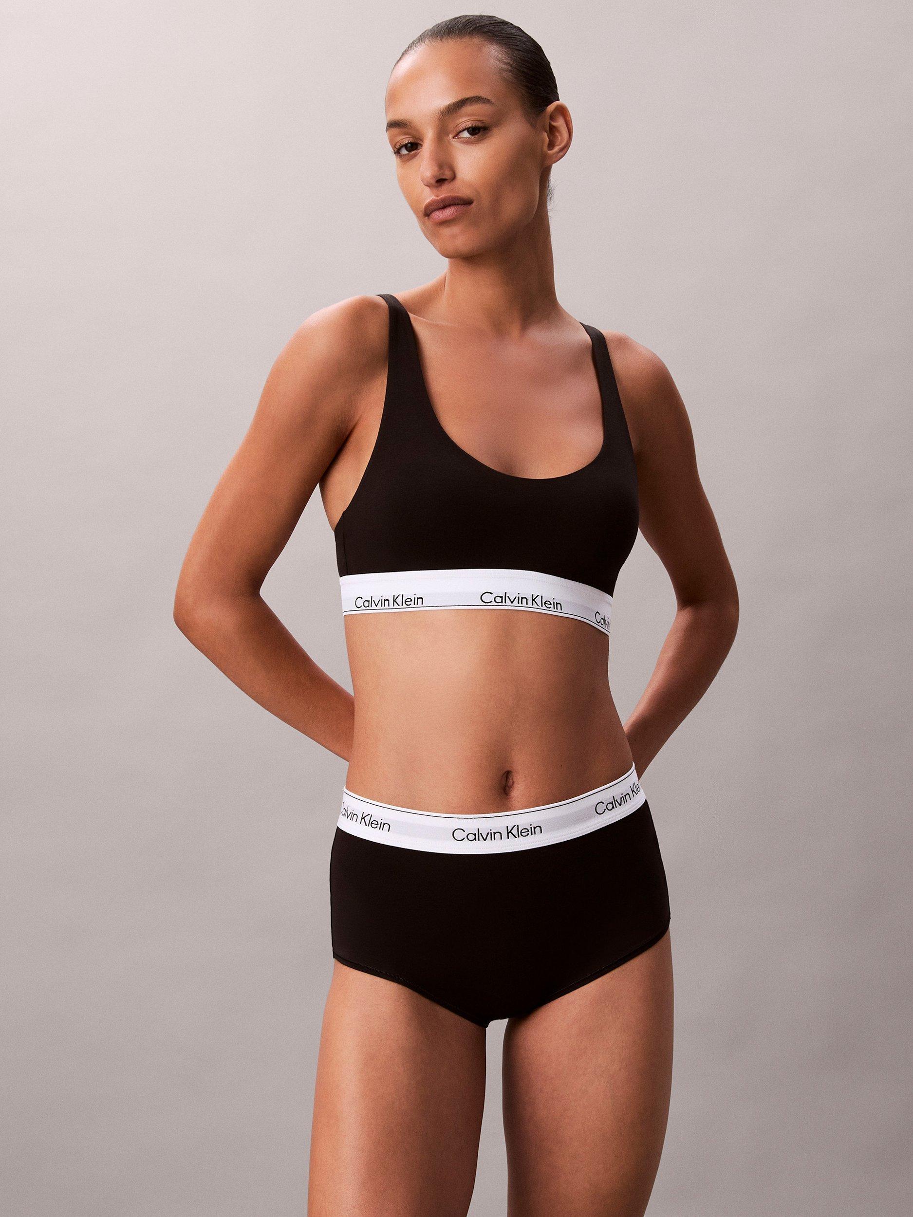 Product image 1 of 6, which shows Calvin Klein Icon Cotton Modal Boyshort Knickers, Black, S