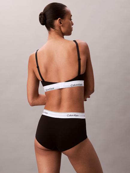 Calvin Klein Icon Cotton Modal Boyshort Knickers, Black - view 2, Black