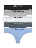Calvin Klein Maximum Cotton Thong, Pack of 5, Heather/Multi