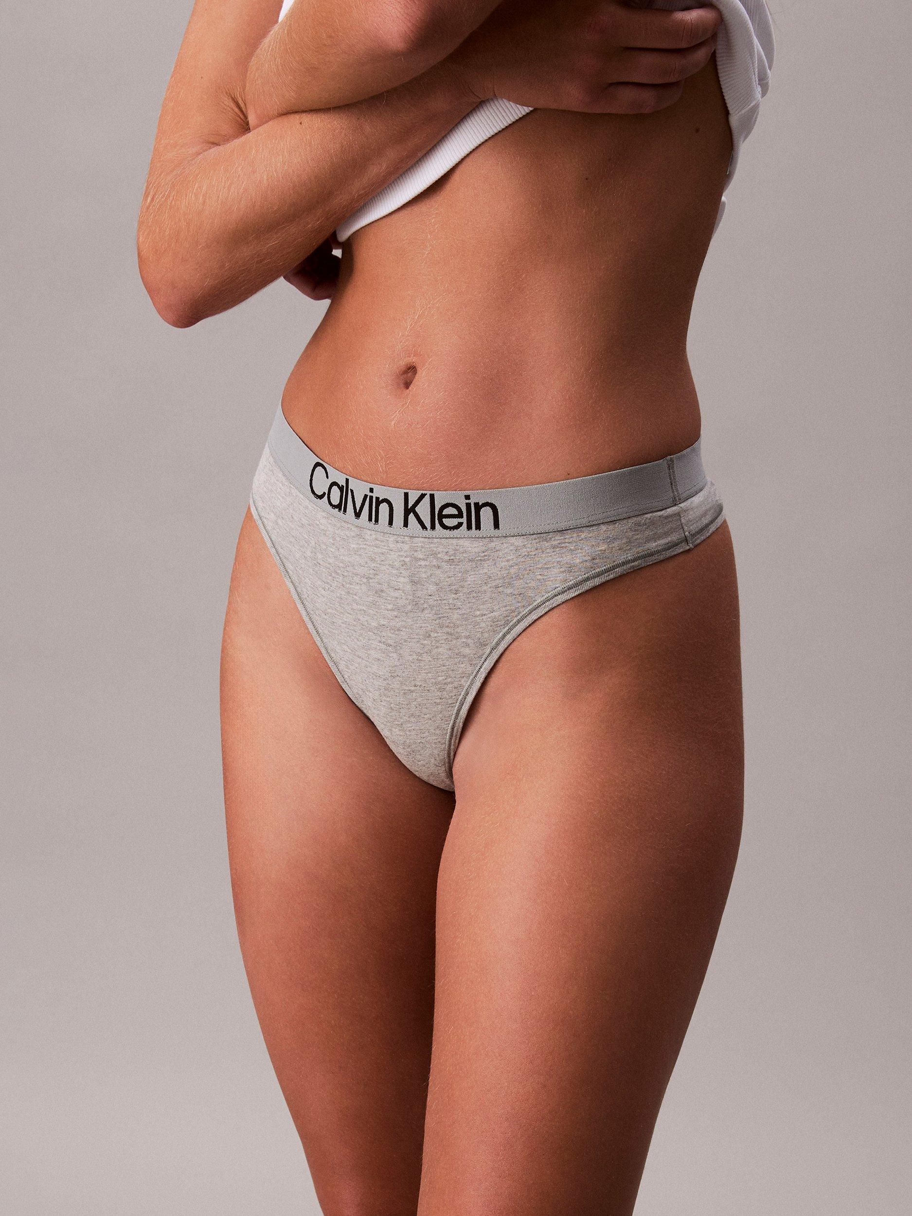 Product image 4 of 6, which shows Calvin Klein Maximum Cotton Thong, Pack of 5, Heather/Multi, XS