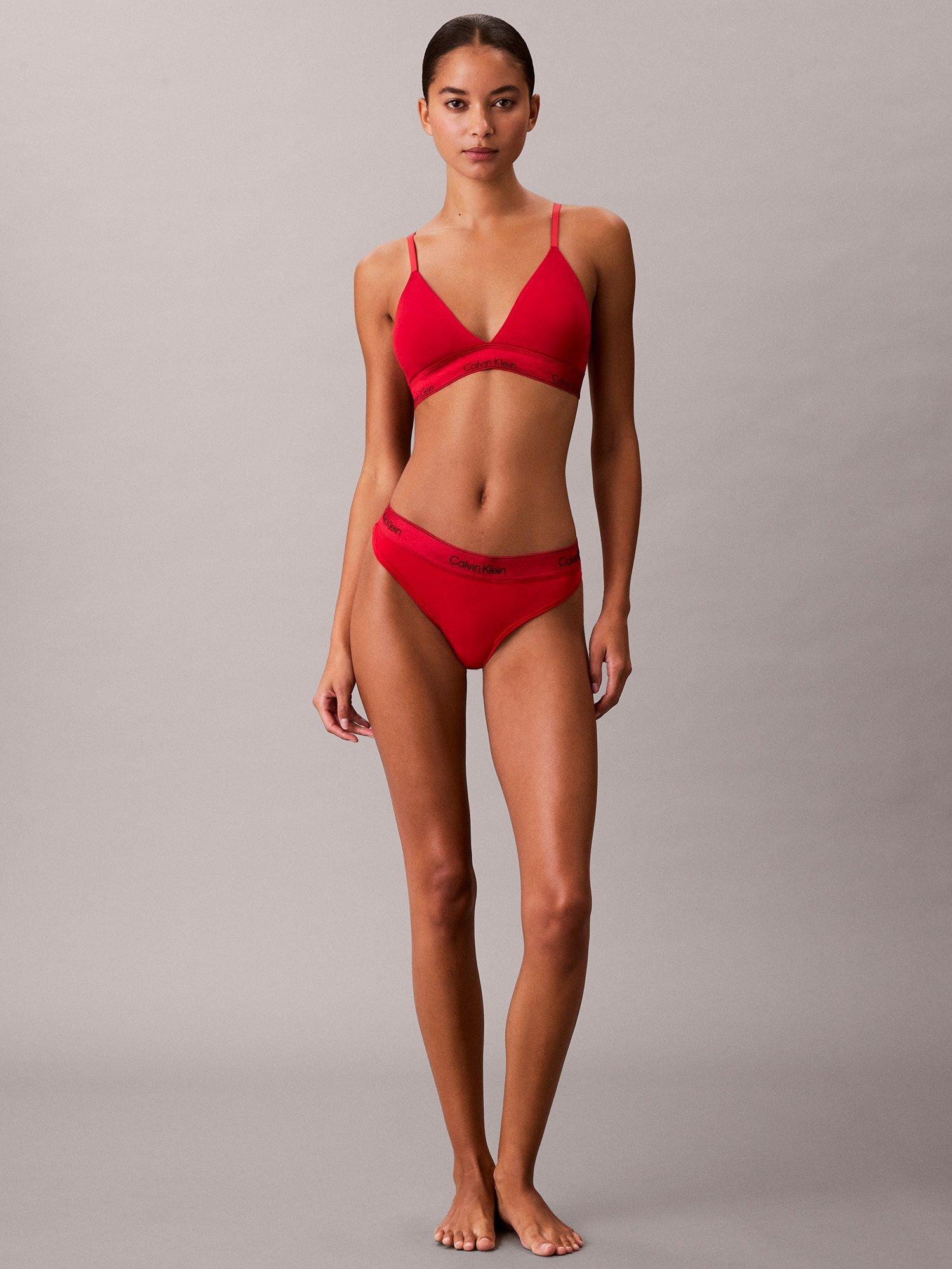 Product image 4 of 6, which shows Calvin Klein Icon Cotton Modal Thong, Adrenaline Rush, XS