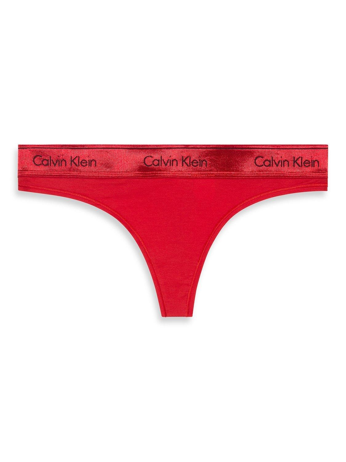 Product image 6 of 6, which shows Calvin Klein Icon Cotton Modal Thong, Adrenaline Rush, XS