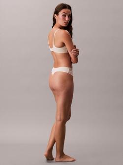 Calvin Klein Perfectly Fit Lace Thong - view 2, Bone White