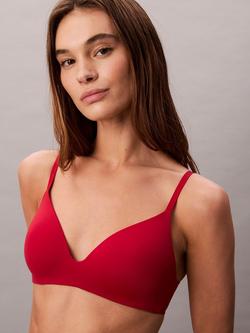 Calvin Klein Perfectly Fit Wire Free T-Shirt Bra, Red Stamp - view 2, Red Stamp