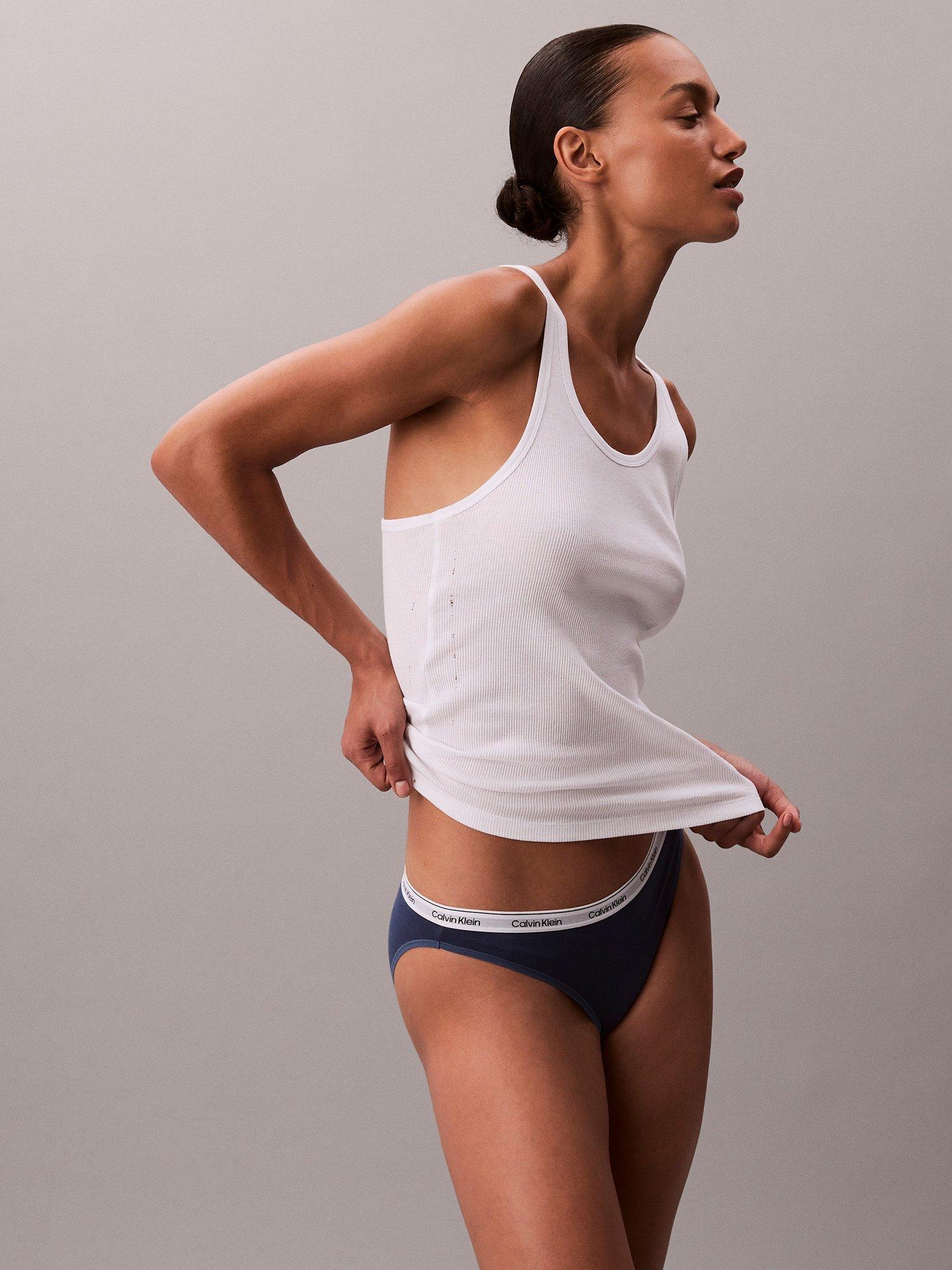 Product image 5 of 6, which shows Calvin Klein Icon Logo Bikini Knickers, Dark Denim, S