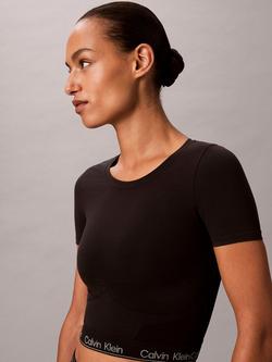 Calvin Klein Short Sleeve Shapewear Top, Black, Black