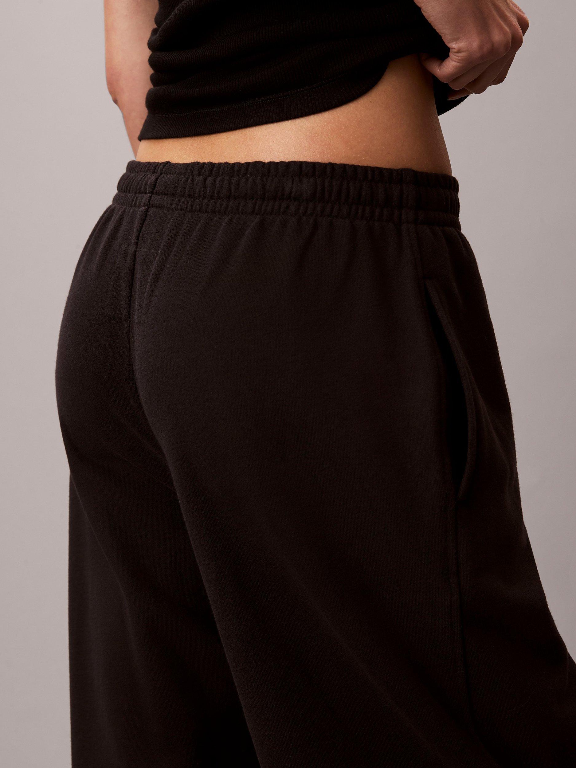 Product image 4 of 7, which shows Calvin Klein Cotton Terry Blend Lounge Joggers, Black, L