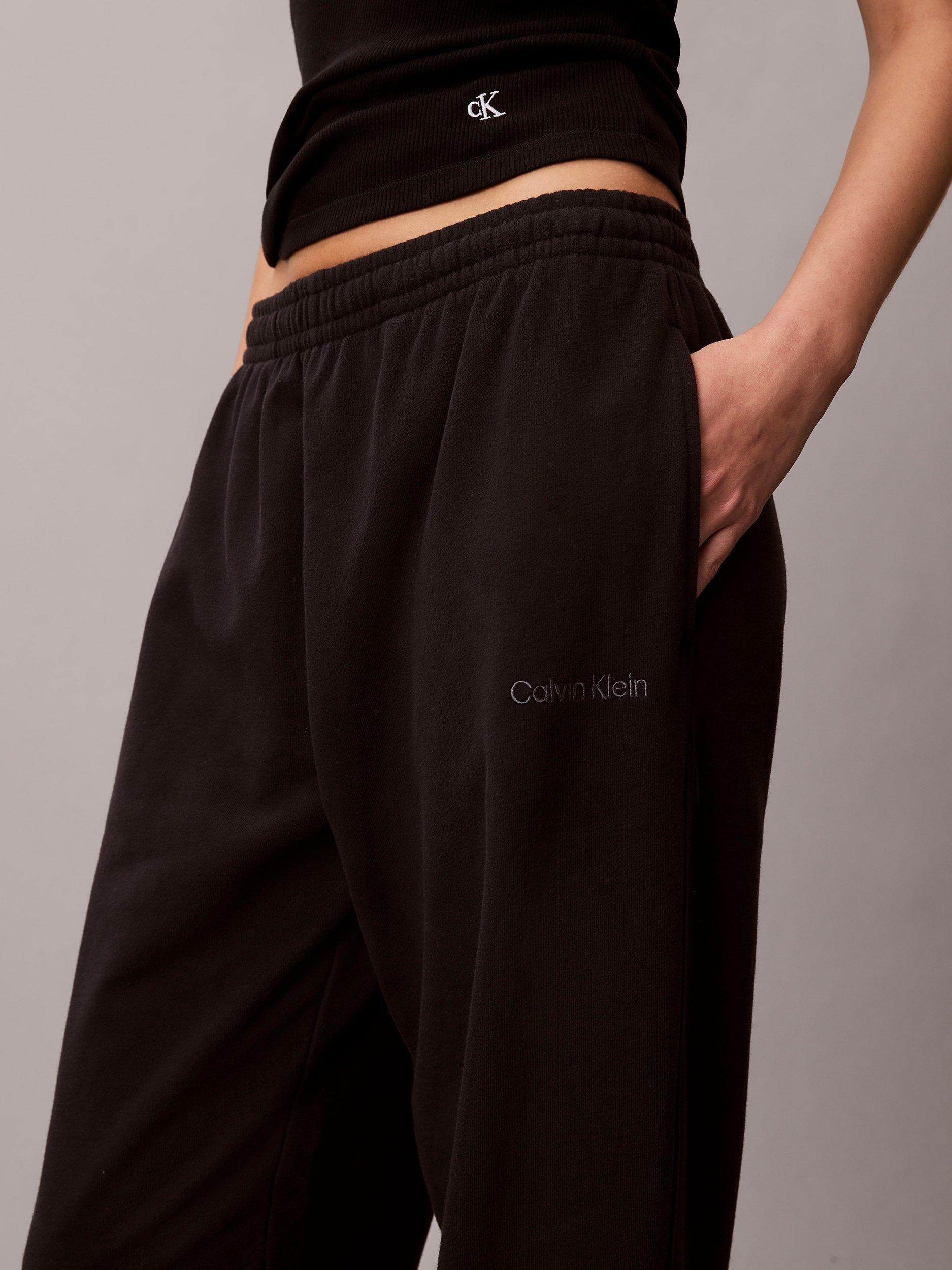 Product image 5 of 7, which shows Calvin Klein Cotton Terry Blend Lounge Joggers, Black, L
