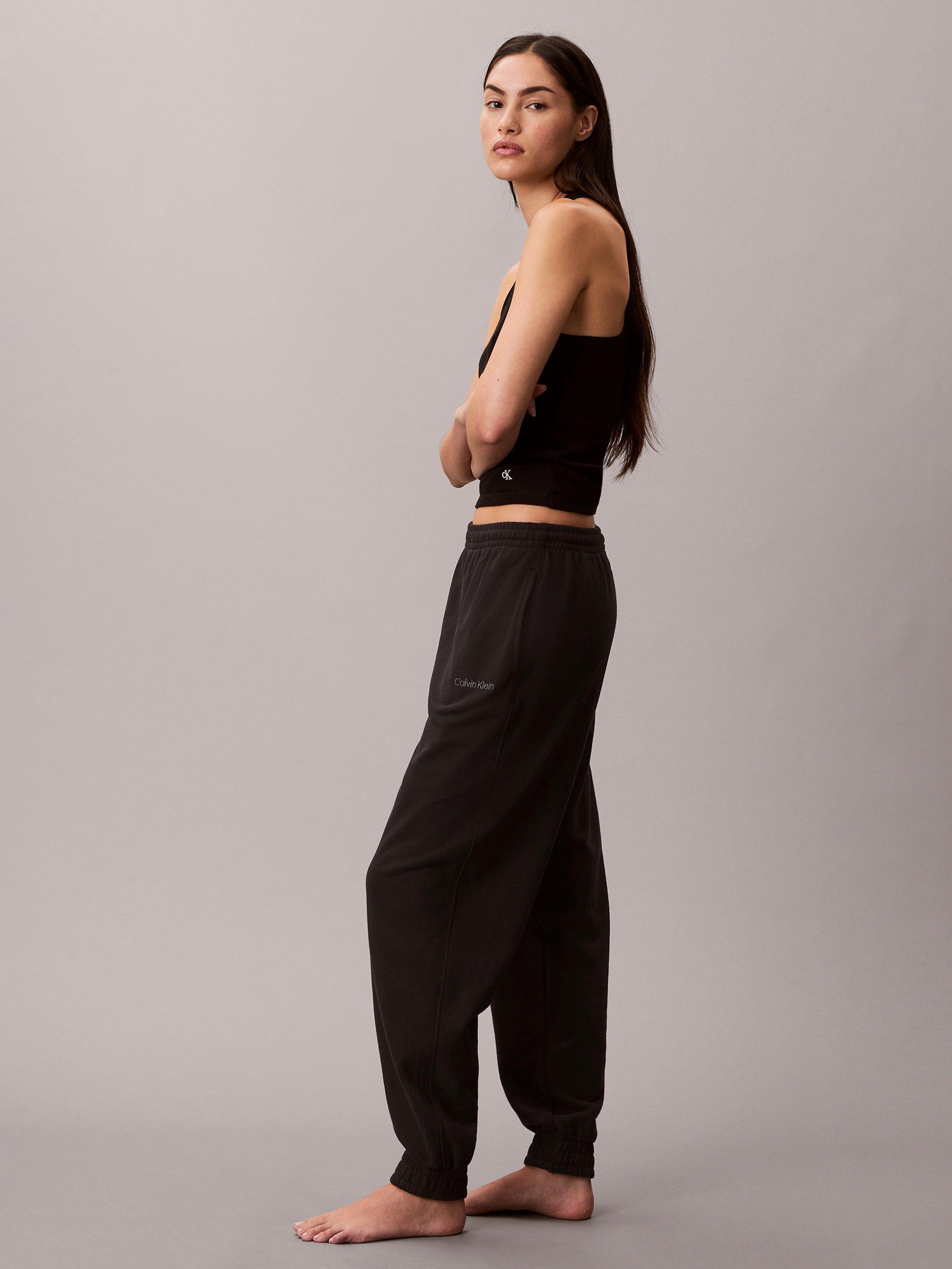 Product image 6 of 7, which shows Calvin Klein Cotton Terry Blend Lounge Joggers, Black, L