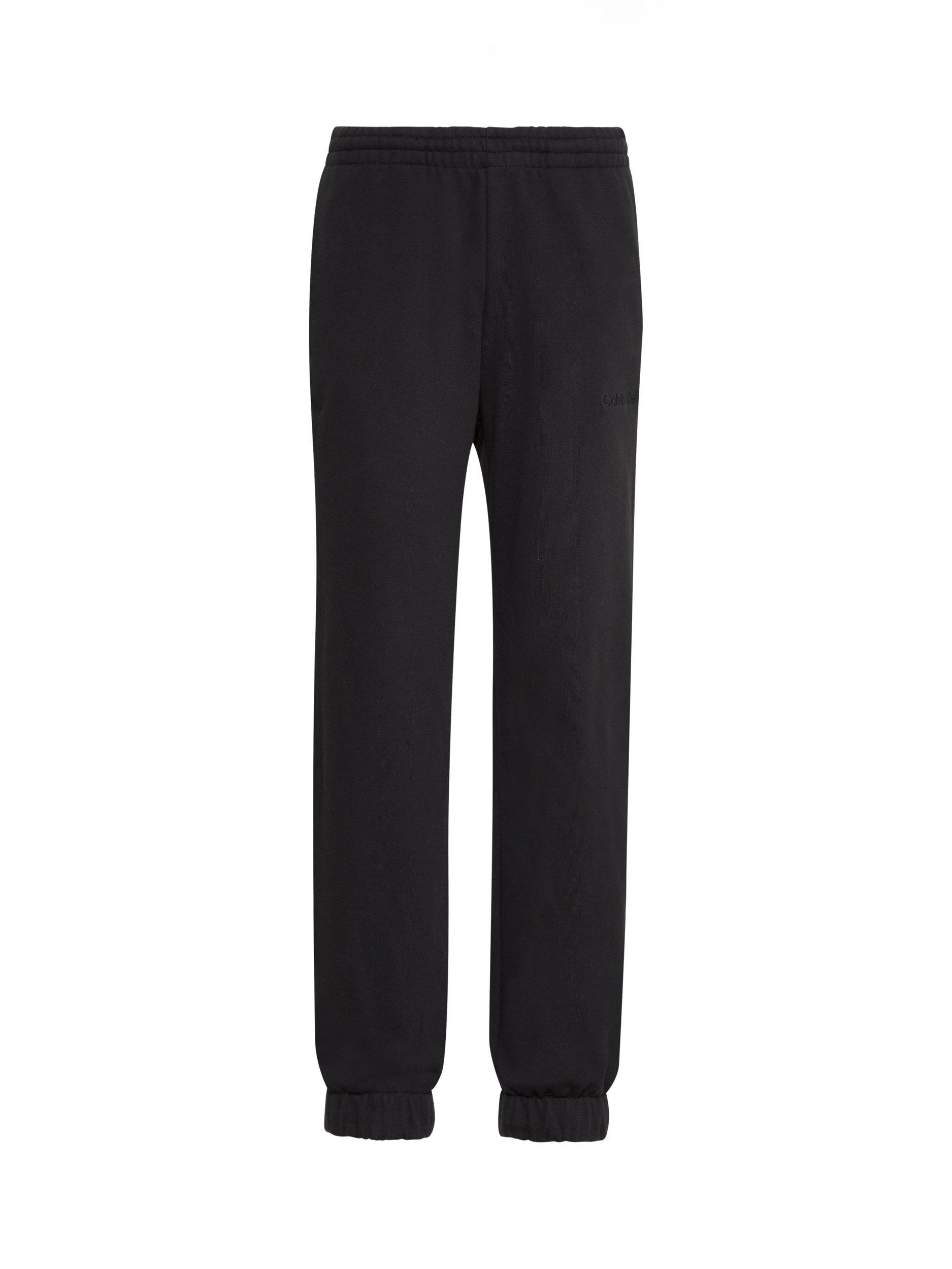 Product image 7 of 7, which shows Calvin Klein Cotton Terry Blend Lounge Joggers, Black, L