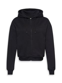 Calvin Klein Cotton Terry Rich Zip Lounge Hoodie, Black, Black