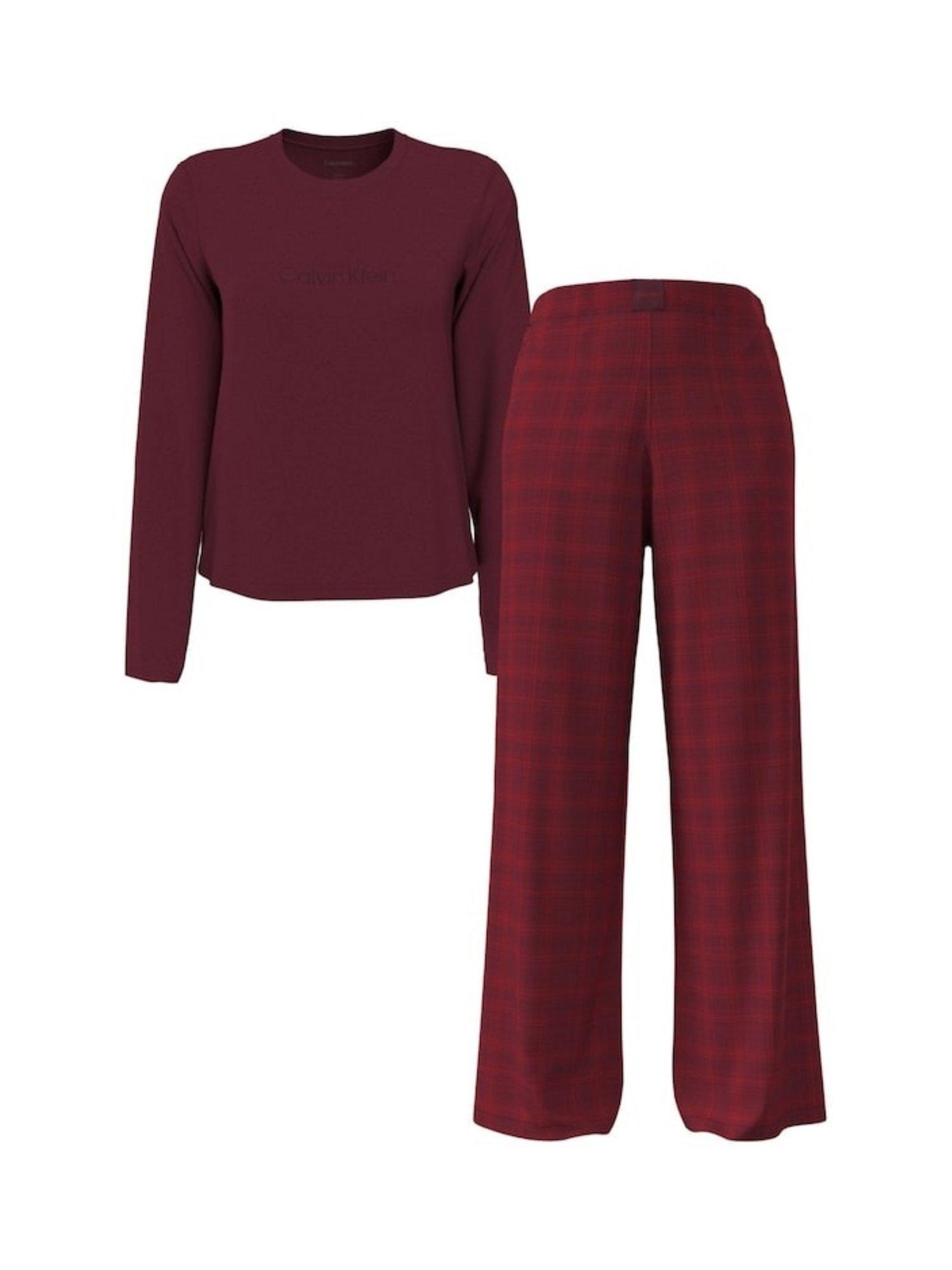 Calvin Klein Cotton Flannel Lounge Set, Zinfandel
