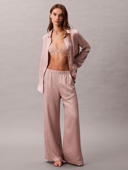 Calvin Klein Satin Sheen Pyjama Bottoms, Cedar, Cedar